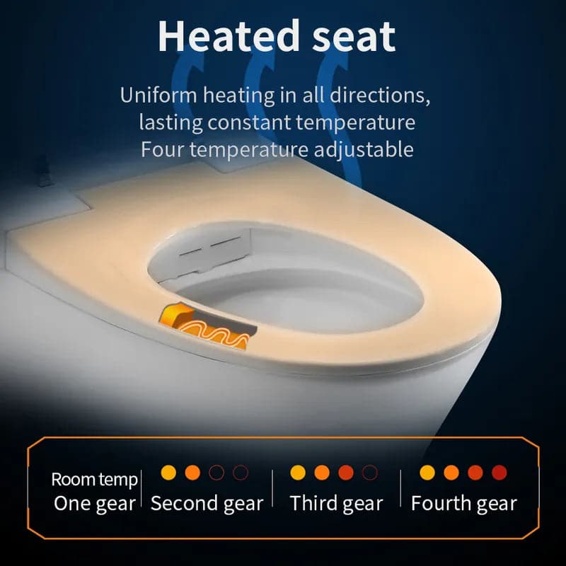 Toilettes automatiques monobloc montées au sol, toilettes intelligentes autonettoyantes