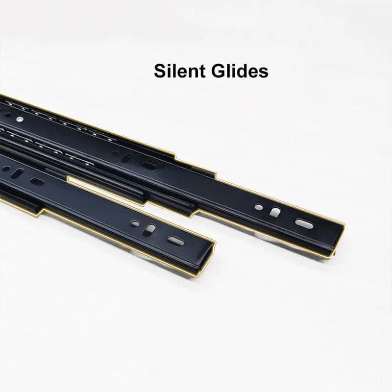 Table de chevet moderne Ultic avec 2 tiroirs en gris et pieds en métal