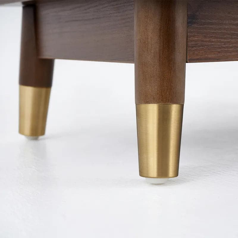 Bibliothèque moderne en noyer avec cadre et tiroir en métal Ultic