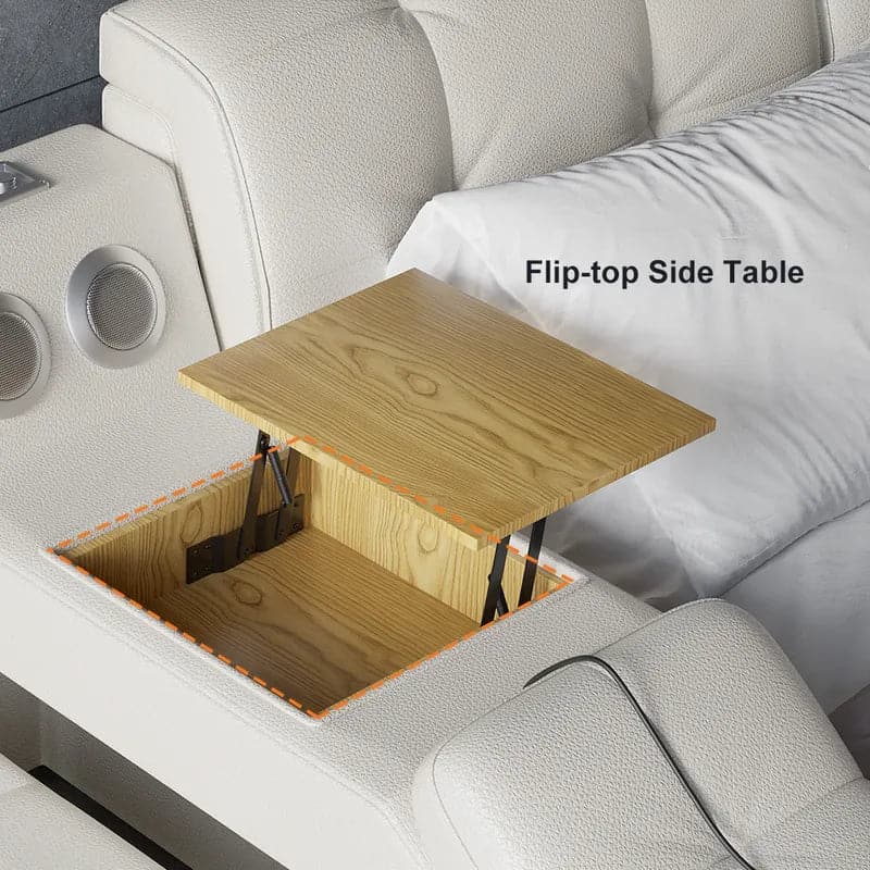 Ultimate Smart Bed King Tufted Upholstered Platform Bed with Massage, Storage & Speaker