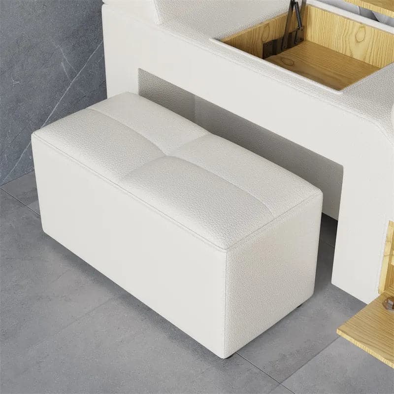 Ultimate Smart Bed King Tufted Upholstered Platform Bed with Massage, Storage & Speaker