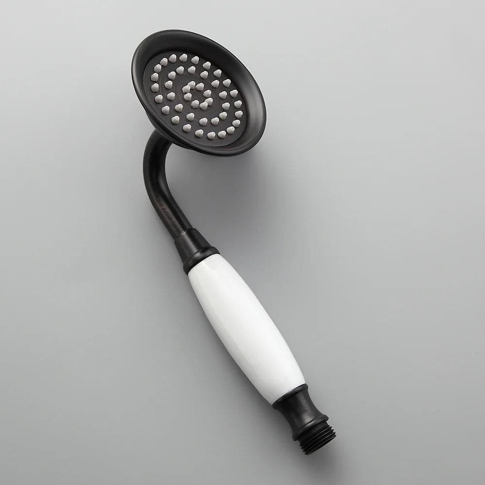Système de douche à main pour salle de bain Vintage, système de douche à effet de pluie exposé, noir Antique