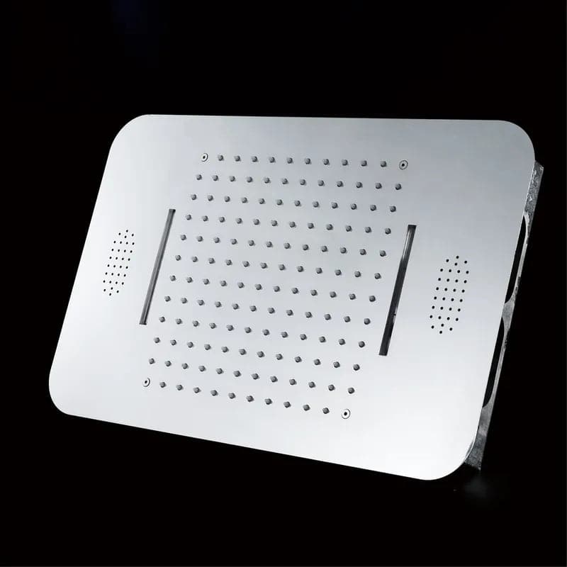 Wall-Mounted 23 Inch Thermostatic Shower System in Gold 4 Functions #Chrome