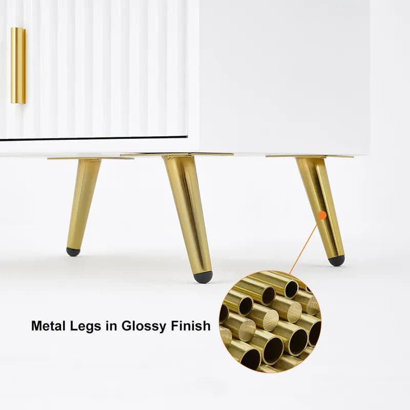 White Makeup Vanity with Nesting Stool Dressing Table with 5 Drawers & Mirror