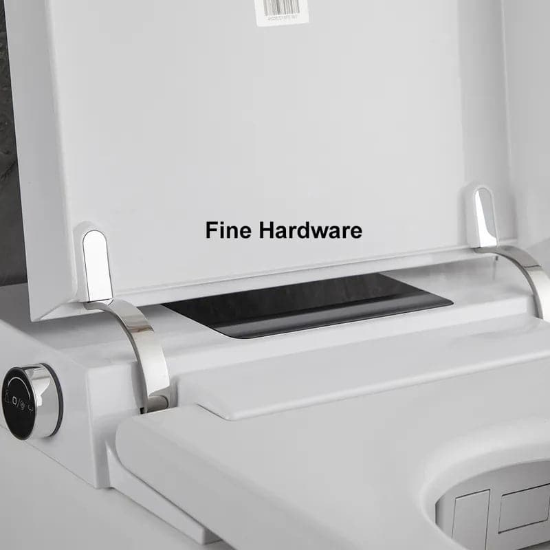 Toilette carrée monobloc intelligente blanche avec télécommande et couvercle automatique